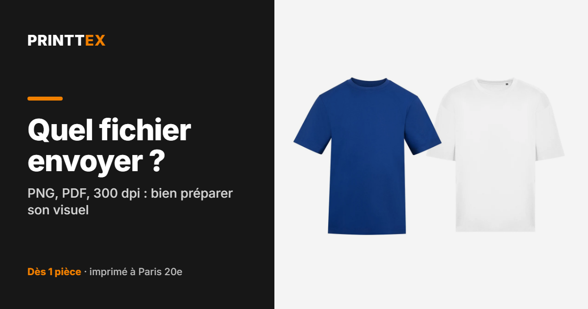 Quel fichier envoyer ? : pNG, PDF, 300 dpi : bien préparer son visuel, Printtex