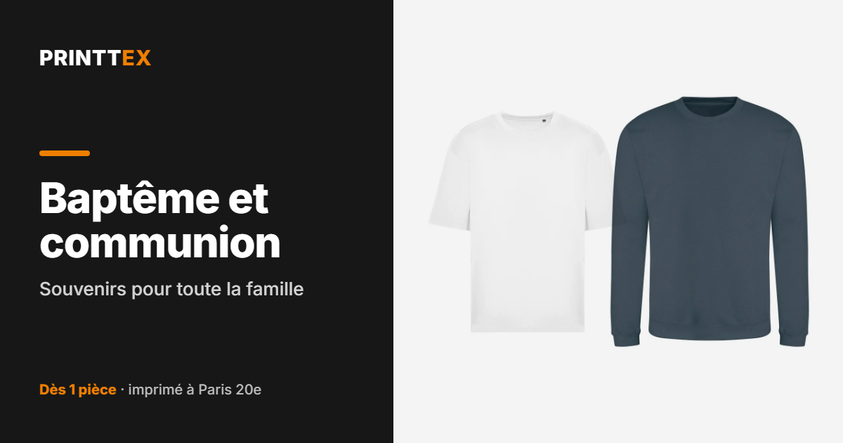 Baptême et communion : souvenirs pour toute la famille, Printtex