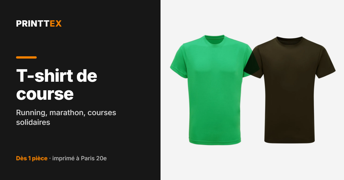 T-shirt de course : running, marathon, courses solidaires, Printtex