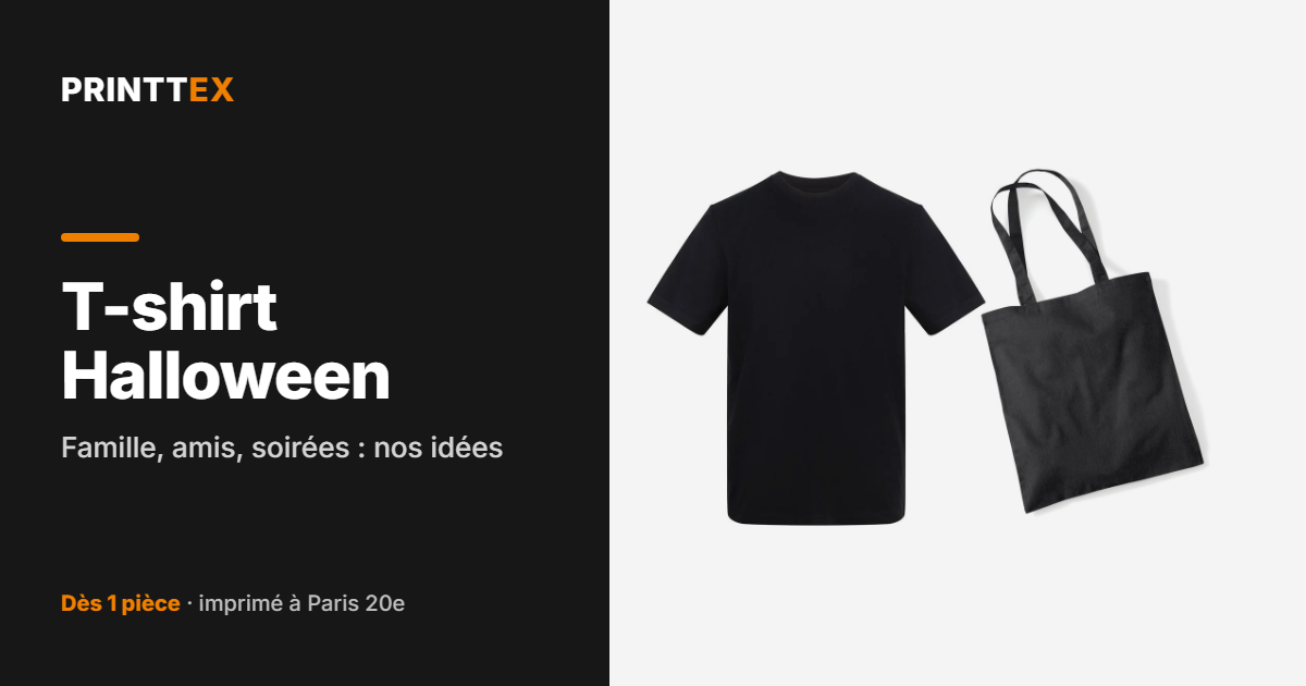 T-shirt Halloween : famille, amis, soirées : nos idées, Printtex
