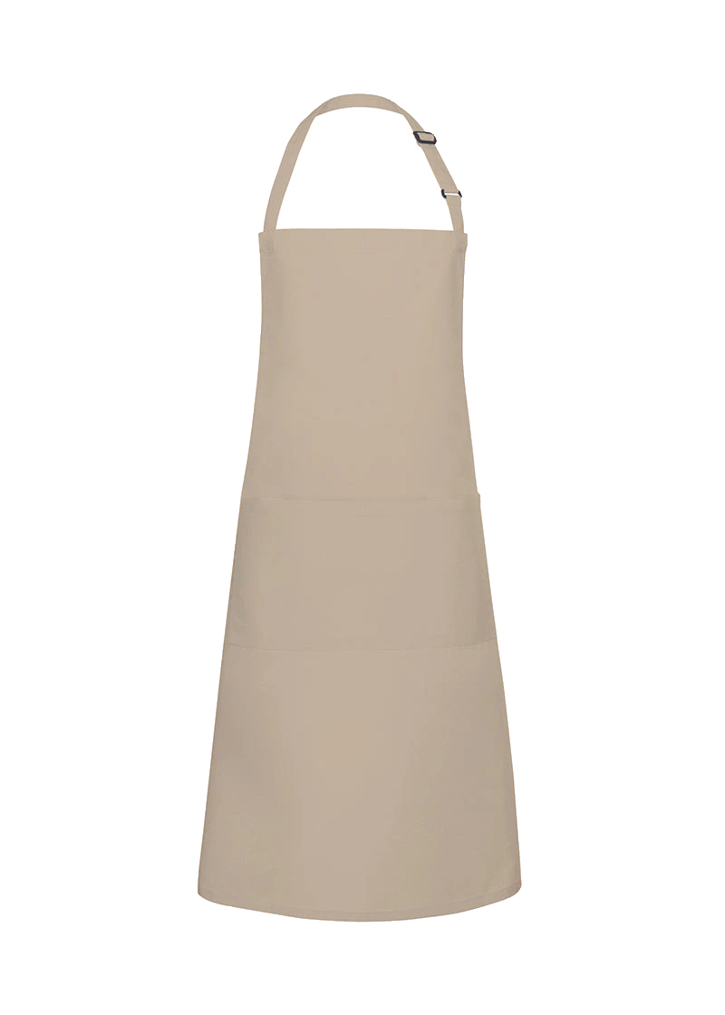Latzschürze mit Tasche – Sand