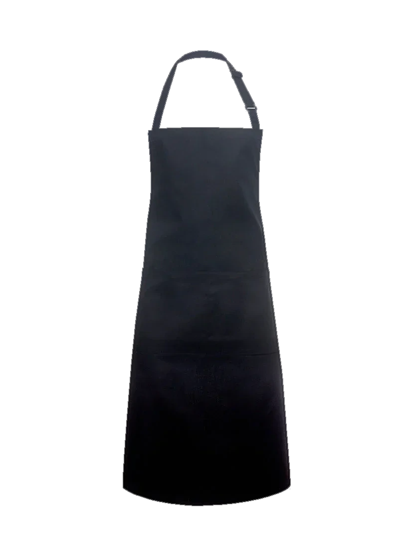 Latzschürze mit Tasche – Schwarz