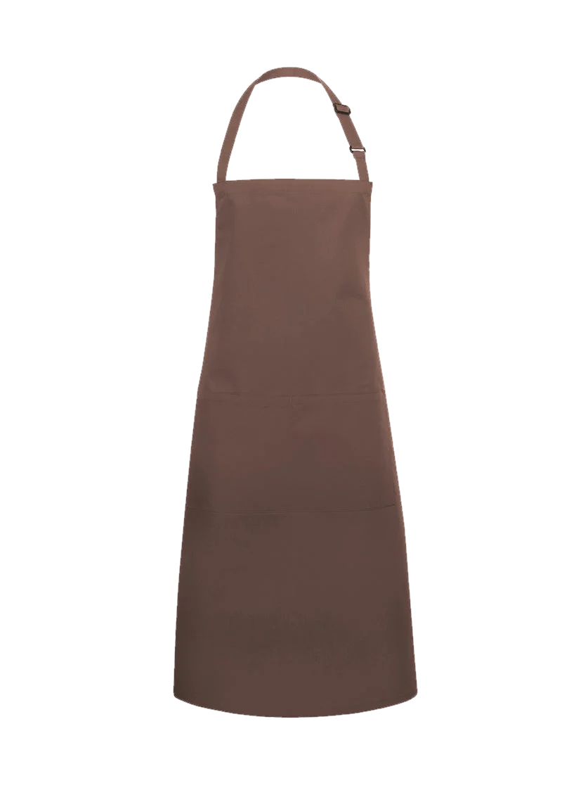 Latzschürze mit Tasche – Haselnuss
