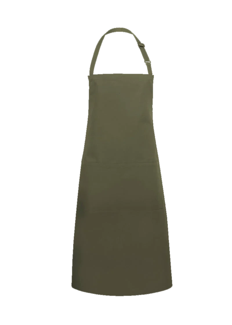 Latzschürze mit Tasche – Moosgrün