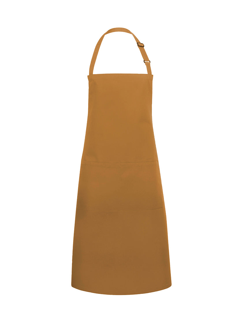 Tablier à bavette avec poche Moutarde