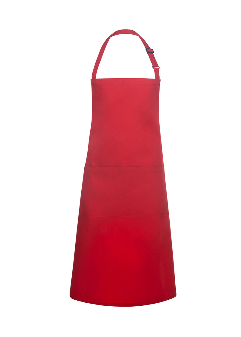 Tablier à bavette avec poche Rouge