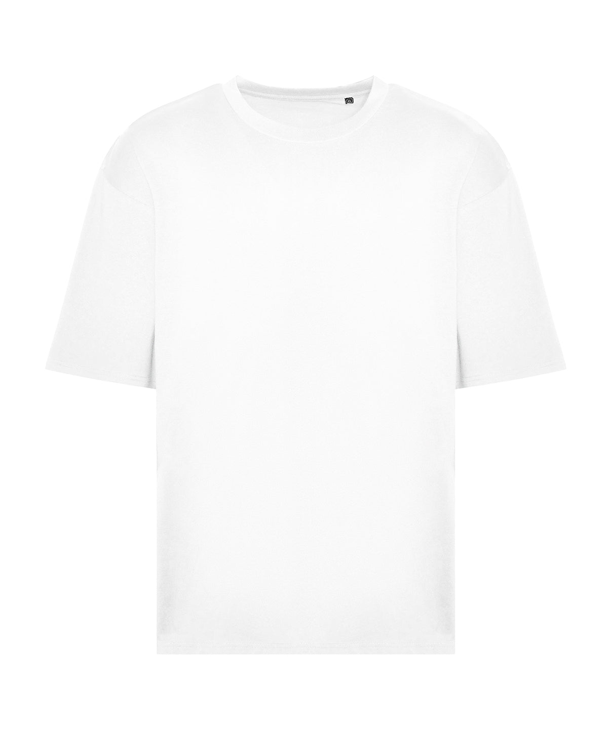 T-shirt oversize boxy 240 g personnalisé – Blanc – vue de face