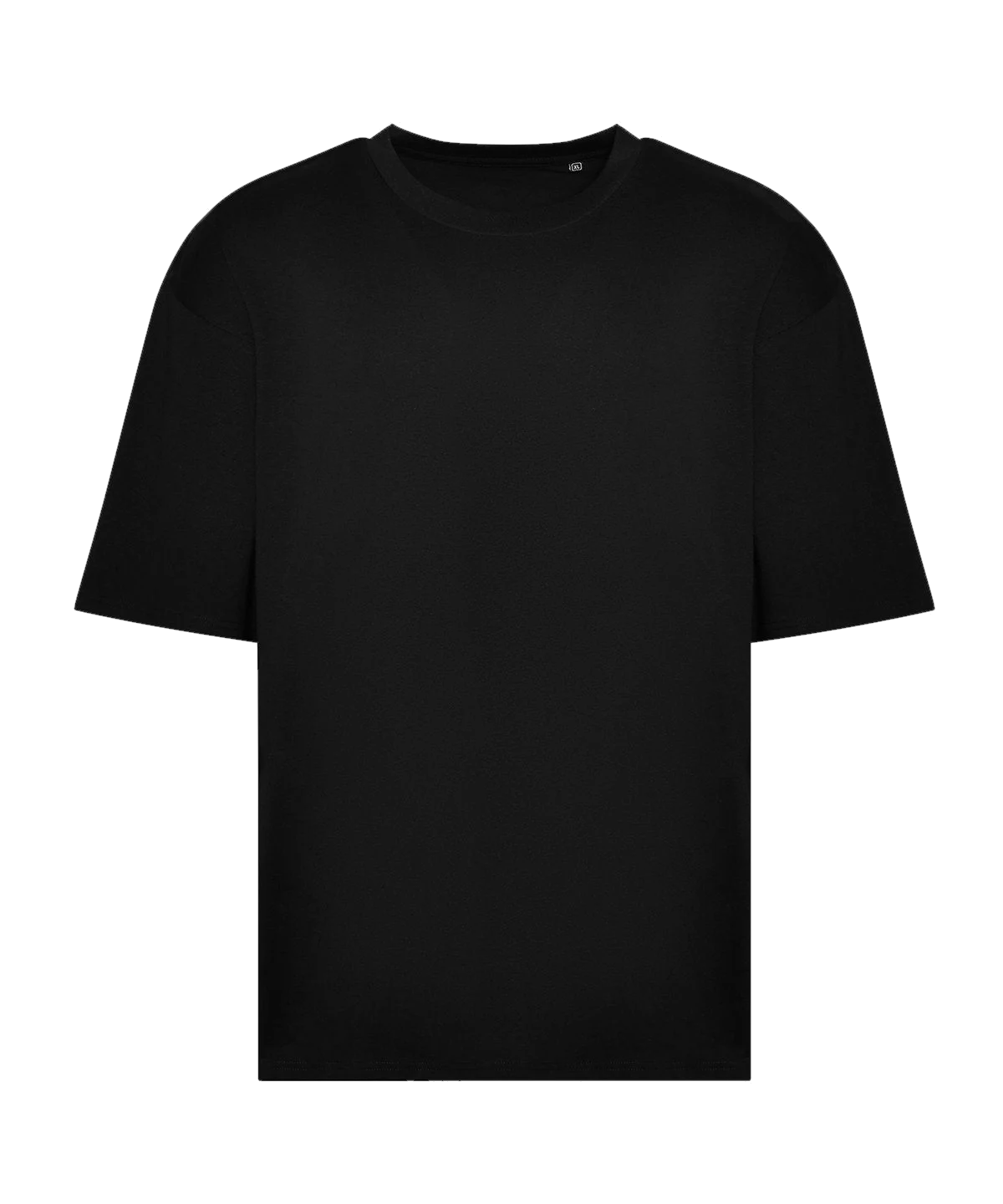 T-shirt oversize boxy 240 g personnalisé – Noir – vue de face