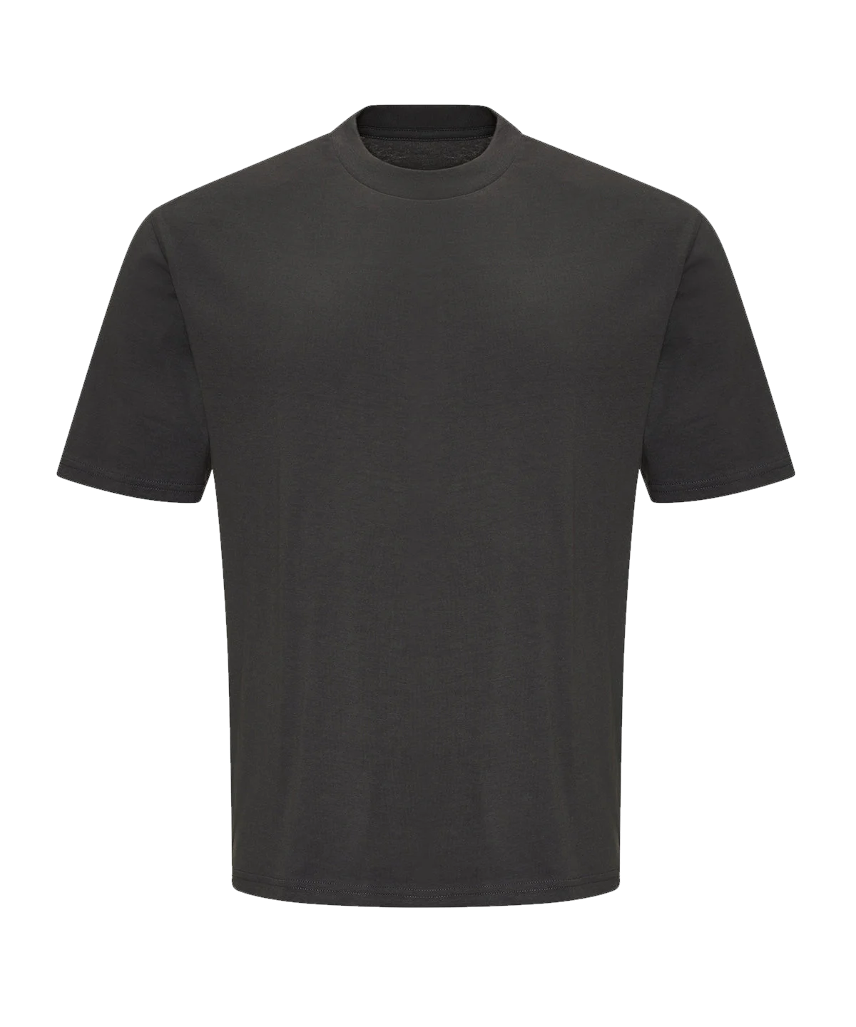 T-shirt oversize boxy 240 g personnalisé – Charbon – vue de face