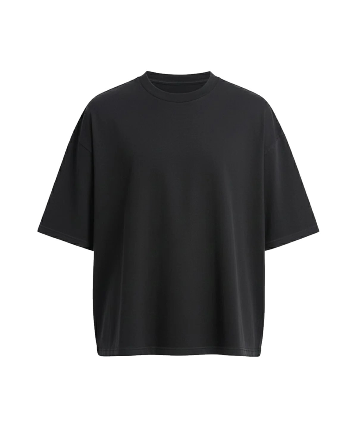 T-shirt court boxy 240 g Noir