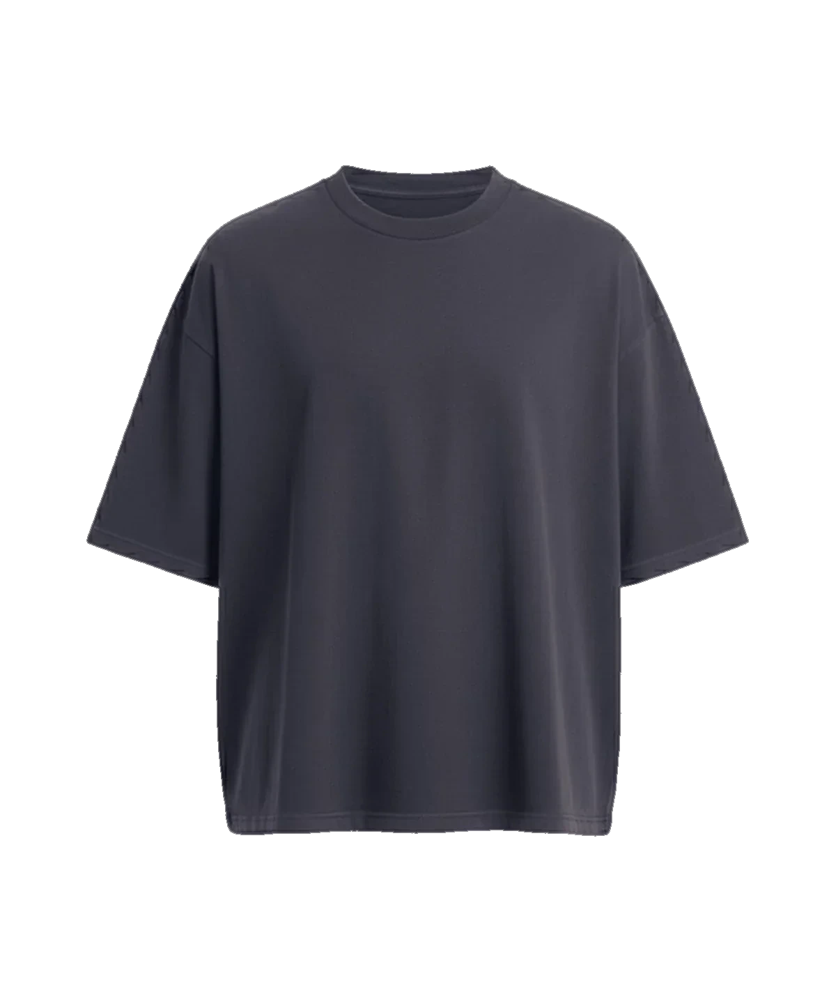 Cropped boxy T-shirt 240 g – Charcoal