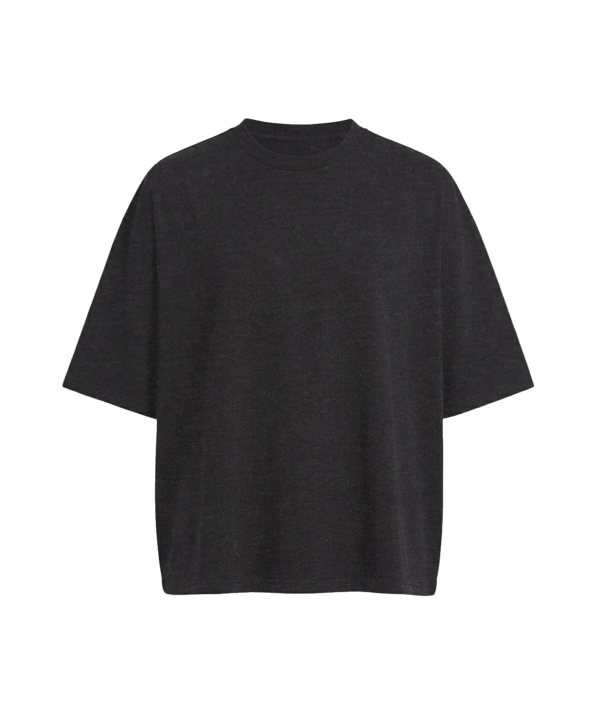 T-shirt court boxy 240 g Noir délavé