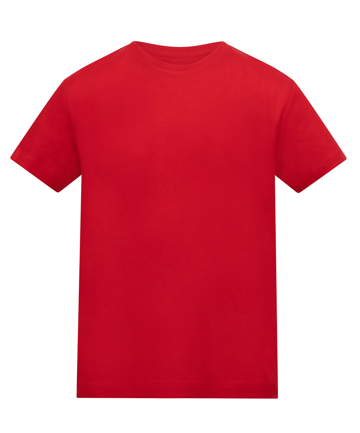 T-shirt enfant coloré personnalisé – Rouge vif – vue de face
