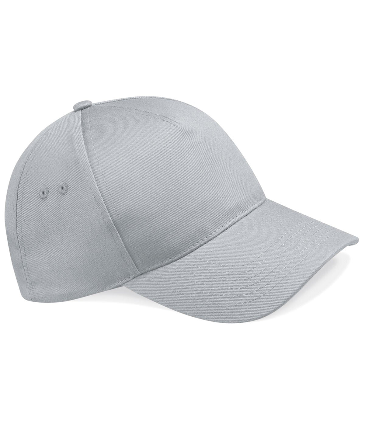 Casquette 5 panneaux personnalisée – Gris clair – vue de face