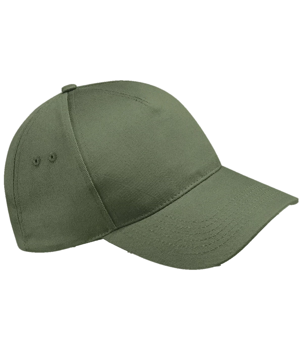 Casquette 5 panneaux personnalisée – Vert olive – vue de face