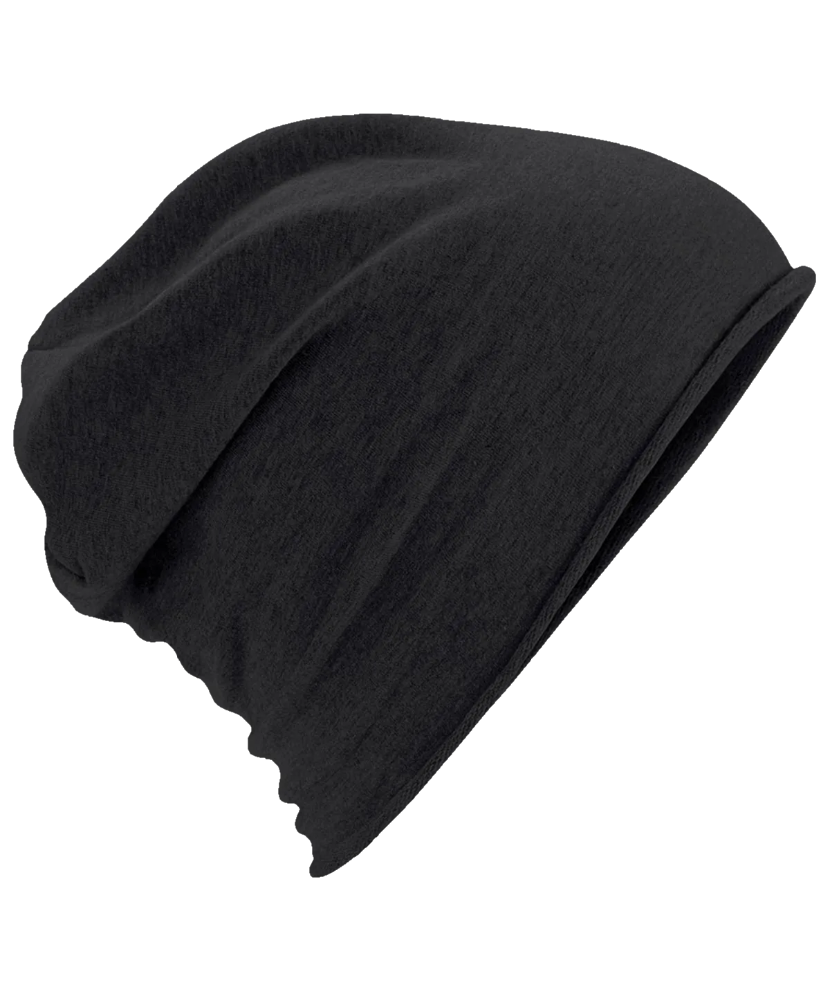Jersey-Beanie aus Baumwolle – Schwarz