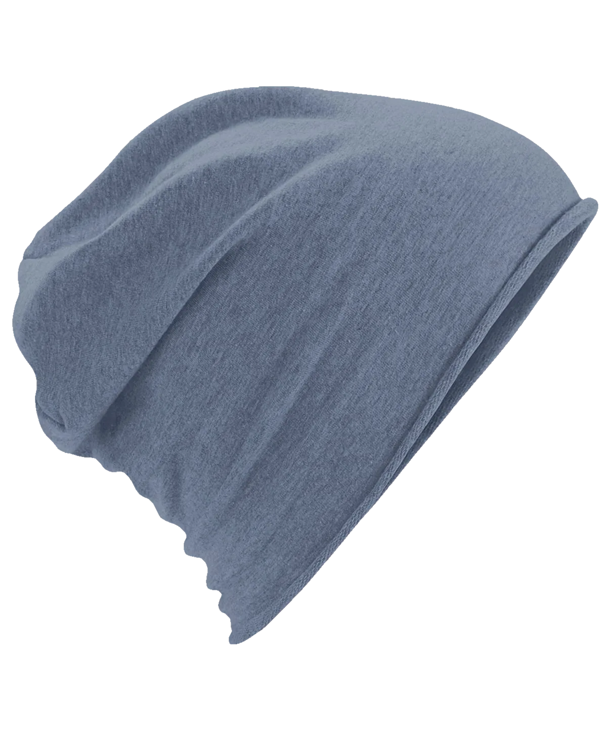Jersey-Beanie aus Baumwolle – Jeansblau