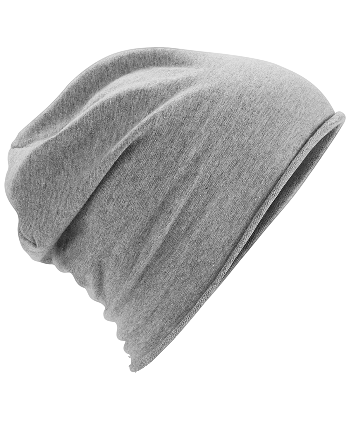 Jersey-Beanie aus Baumwolle – Grau meliert