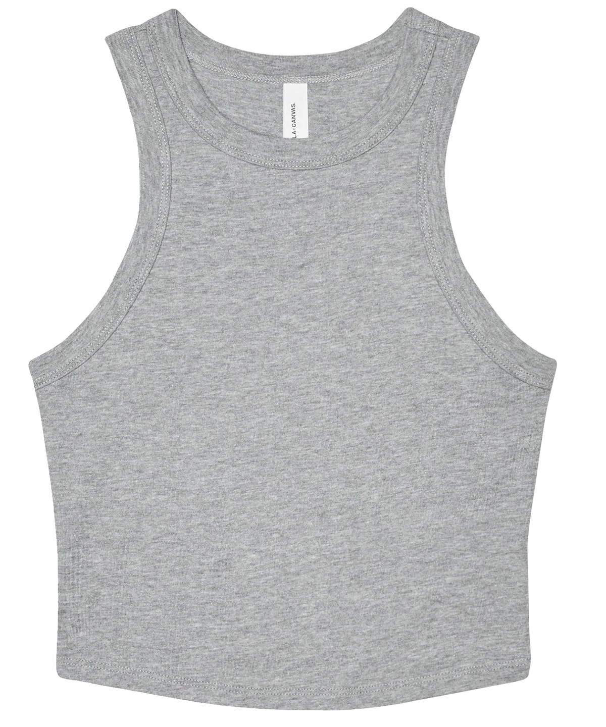 Damen-Tanktop, gerippt – Grau meliert