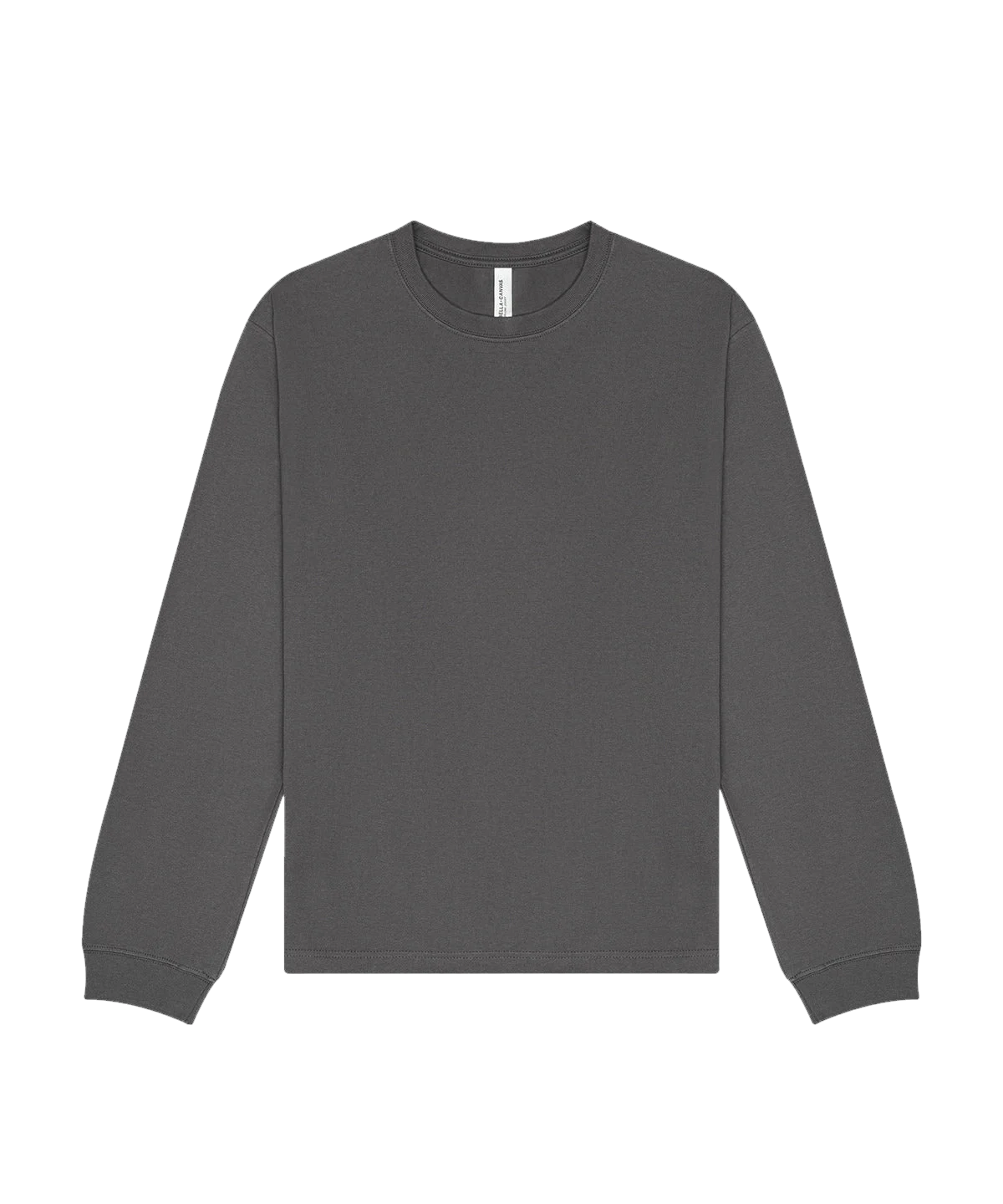 T-shirt manches longues épais personnalisé – Asphalte – vue de face
