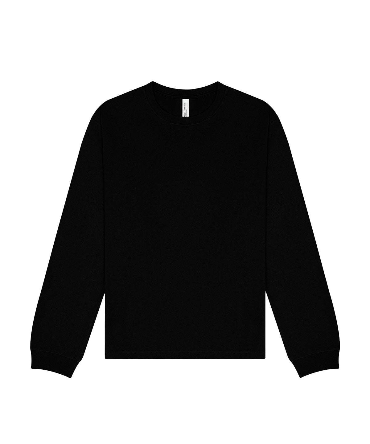 T-shirt manches longues épais personnalisé – Noir – vue de face