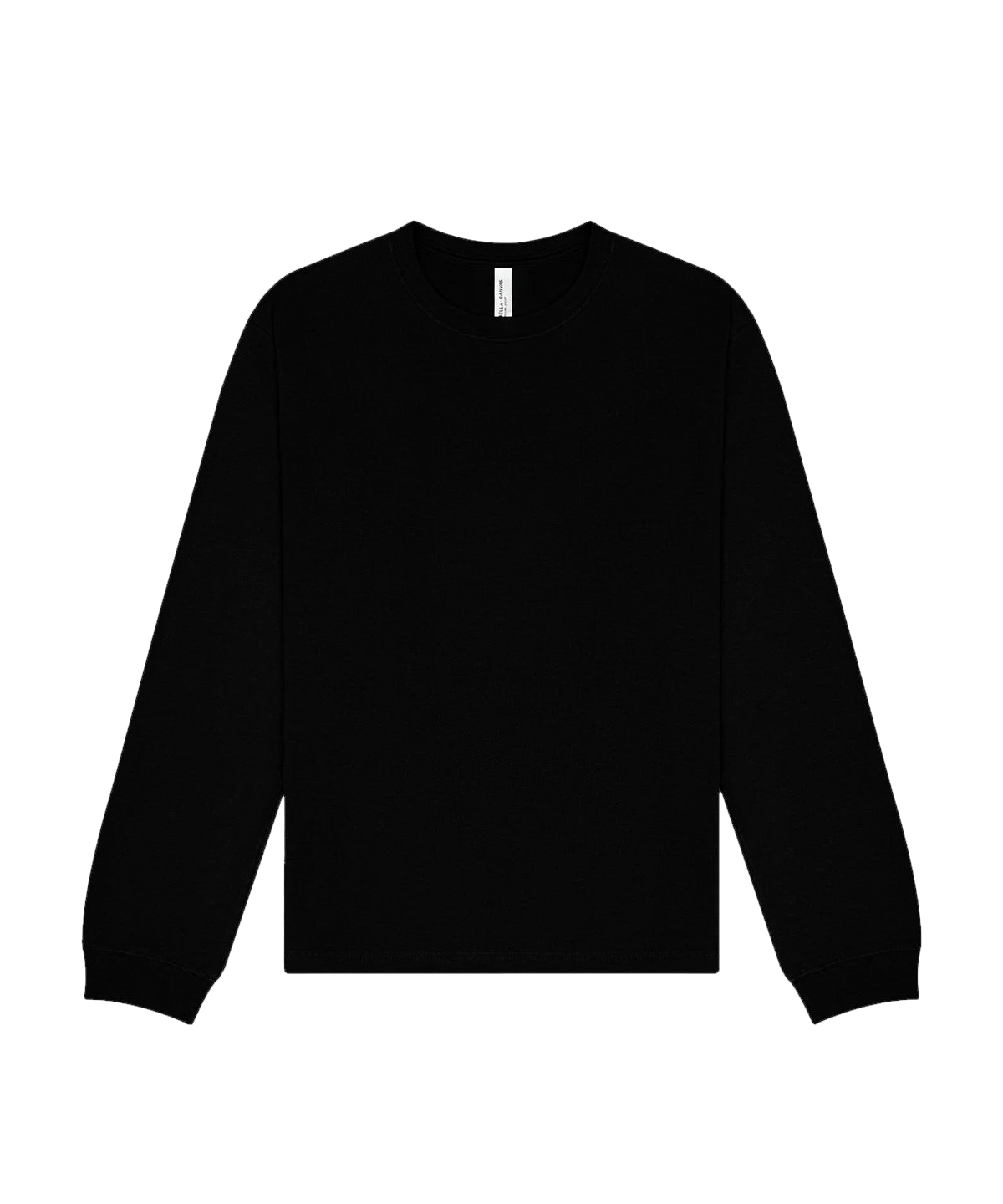 T-shirt manches longues épais personnalisé – Noir – vue de face