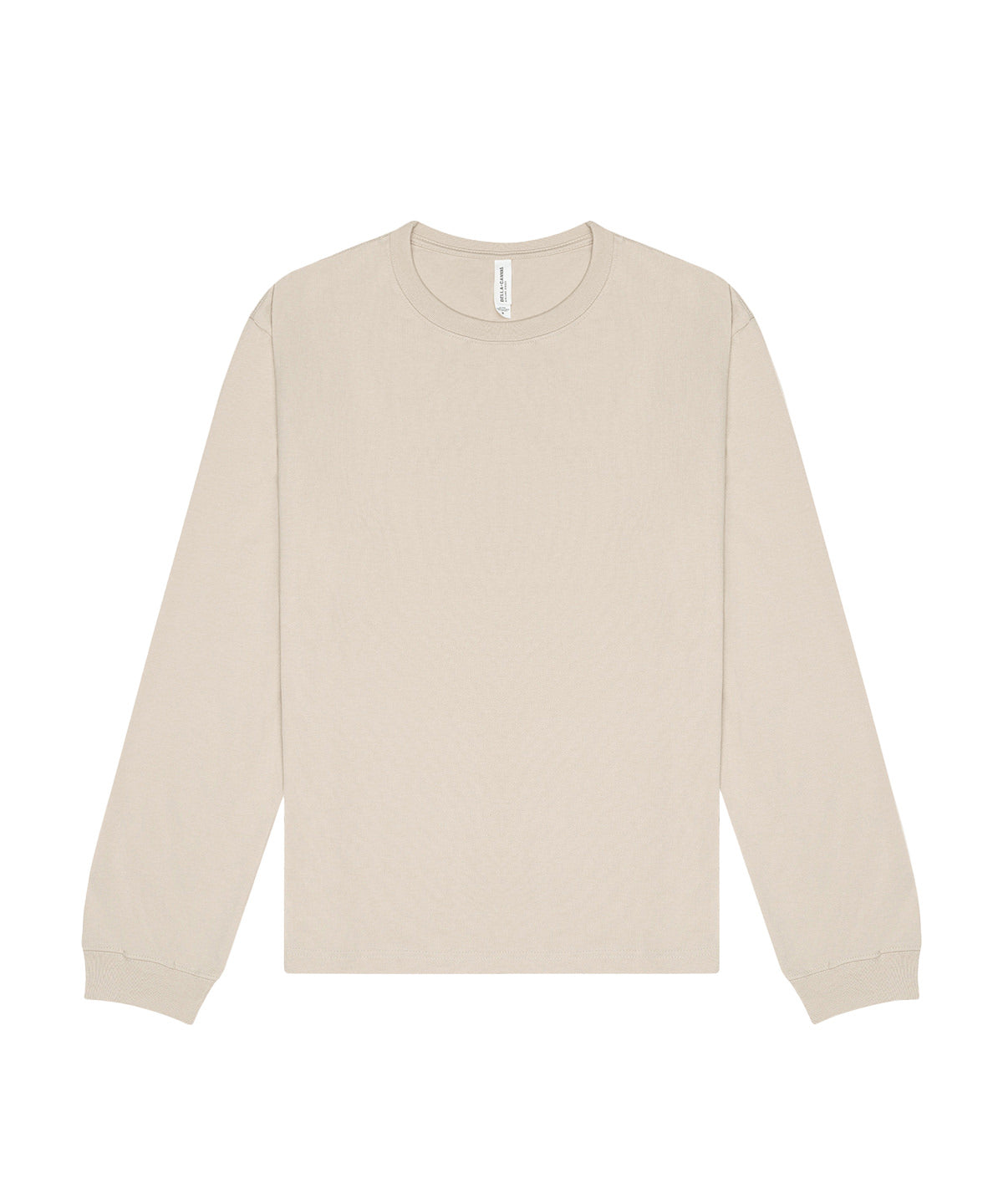T-shirt manches longues épais personnalisé – Sable – vue de face
