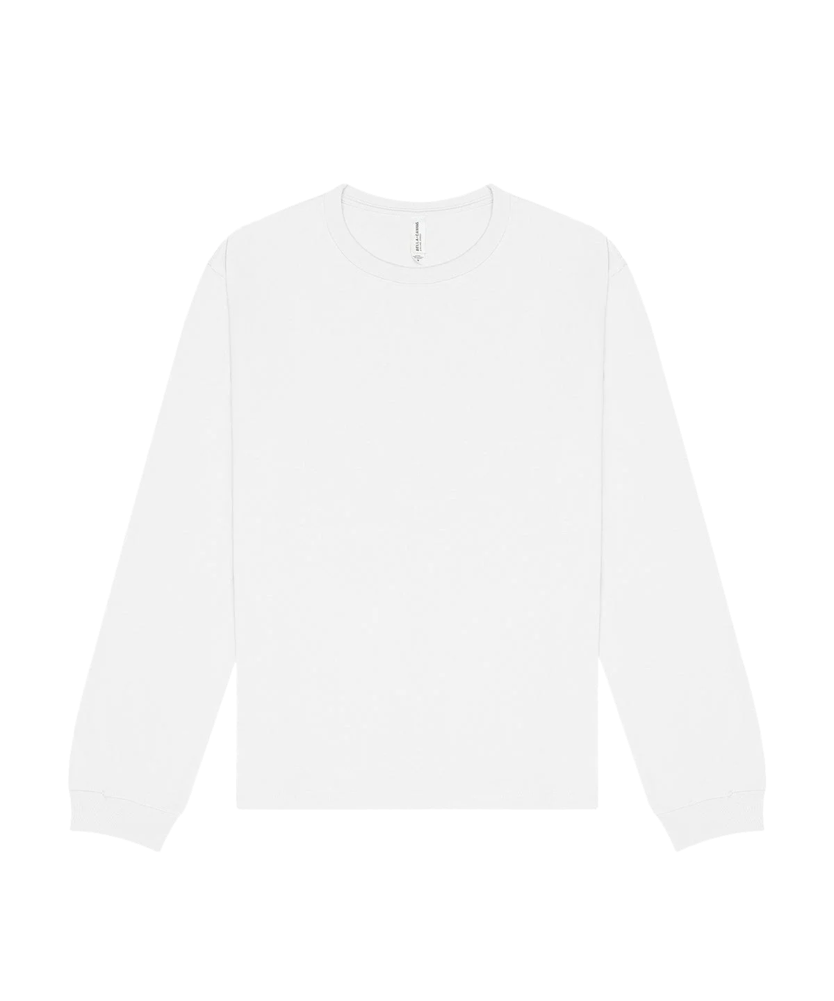 T-shirt manches longues épais personnalisé – Blanc – vue de face