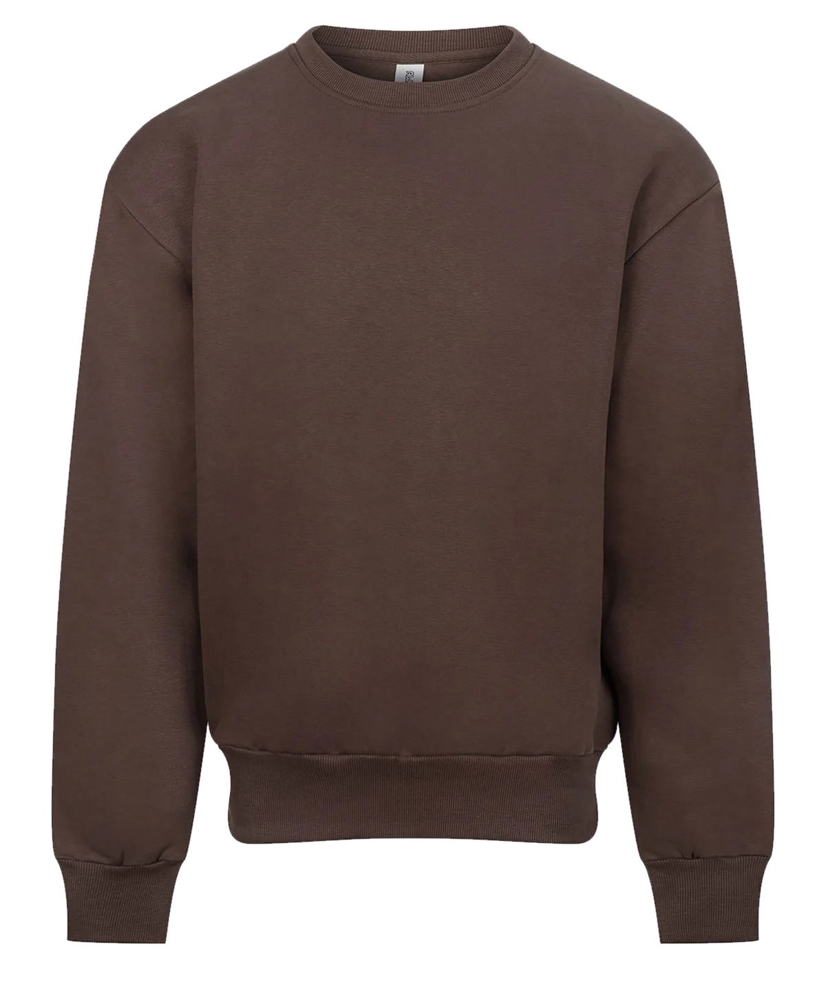 Sweat col rond épais oversize 440 g personnalisé – Expresso – vue de face