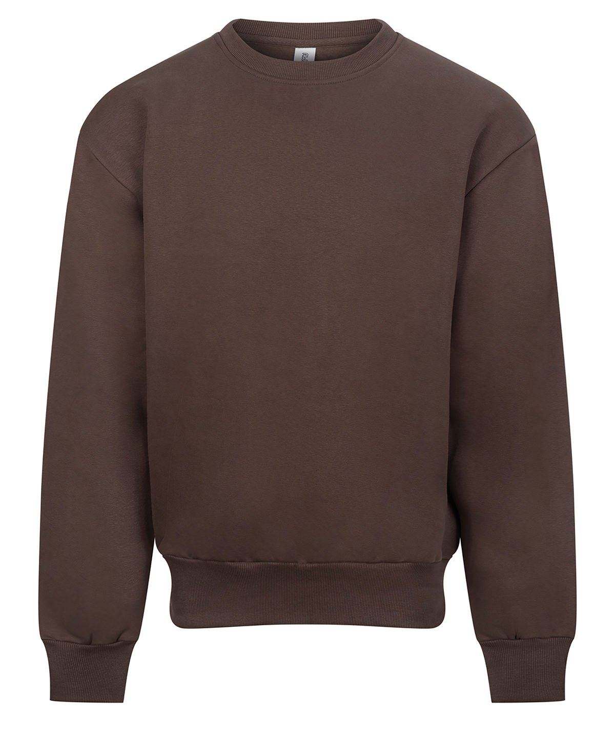 Sweat col rond épais oversize 440 g personnalisé – Expresso – vue de face