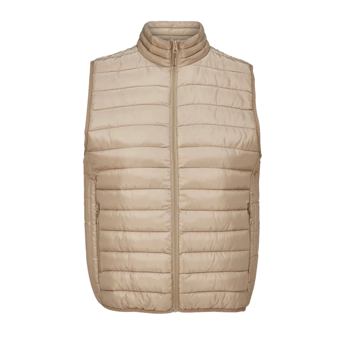Doudoune sans manches légère Beige