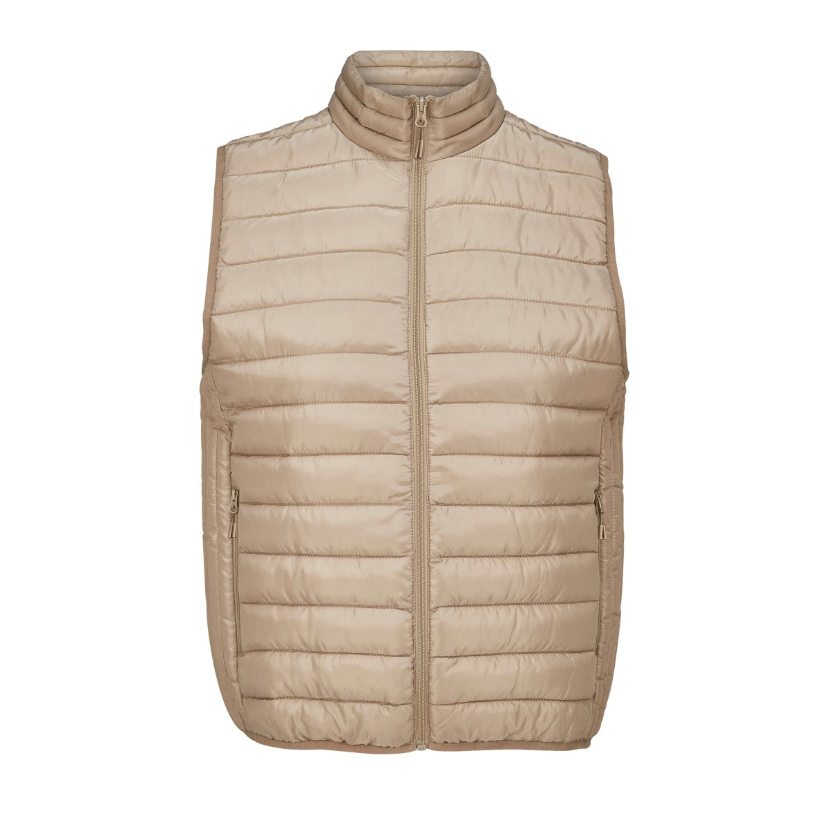 Doudoune sans manches légère Beige