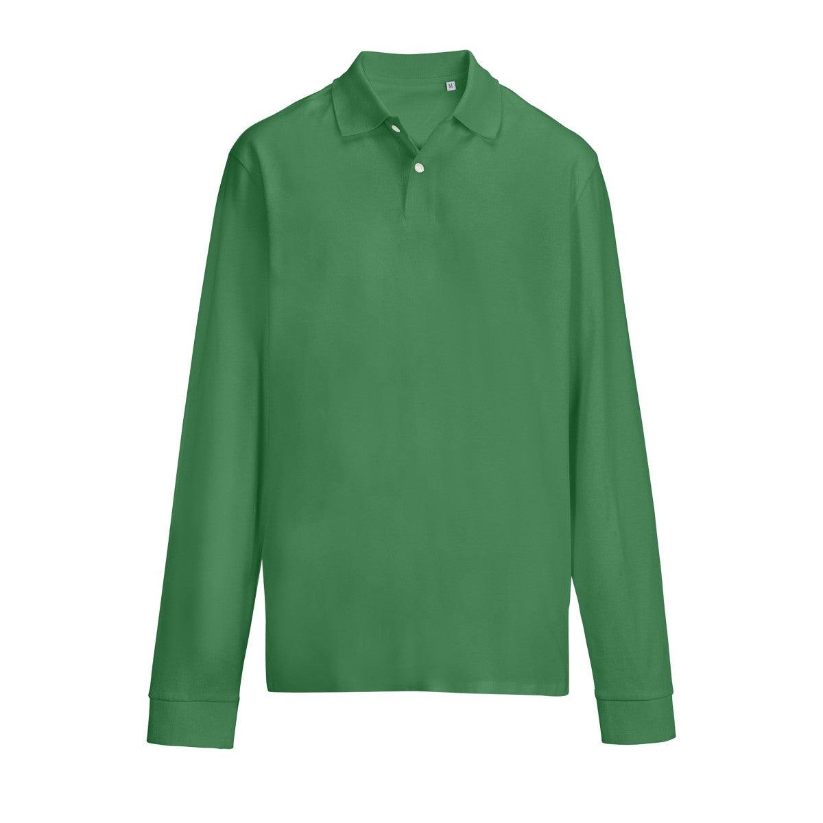 Polo manches longues piqué Vert prairie