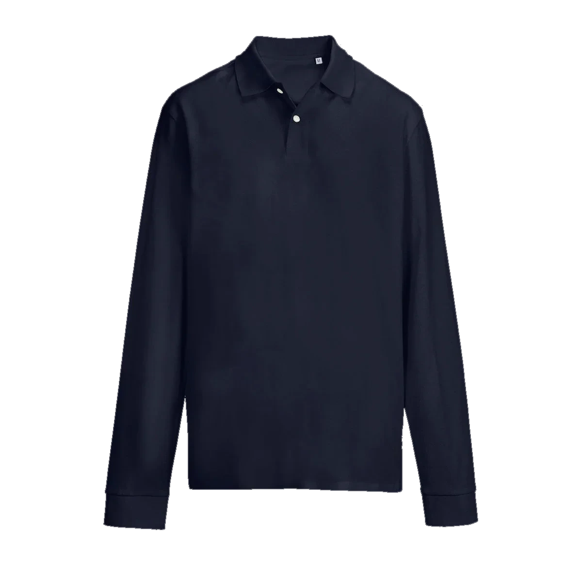 Polo manches longues piqué Marine