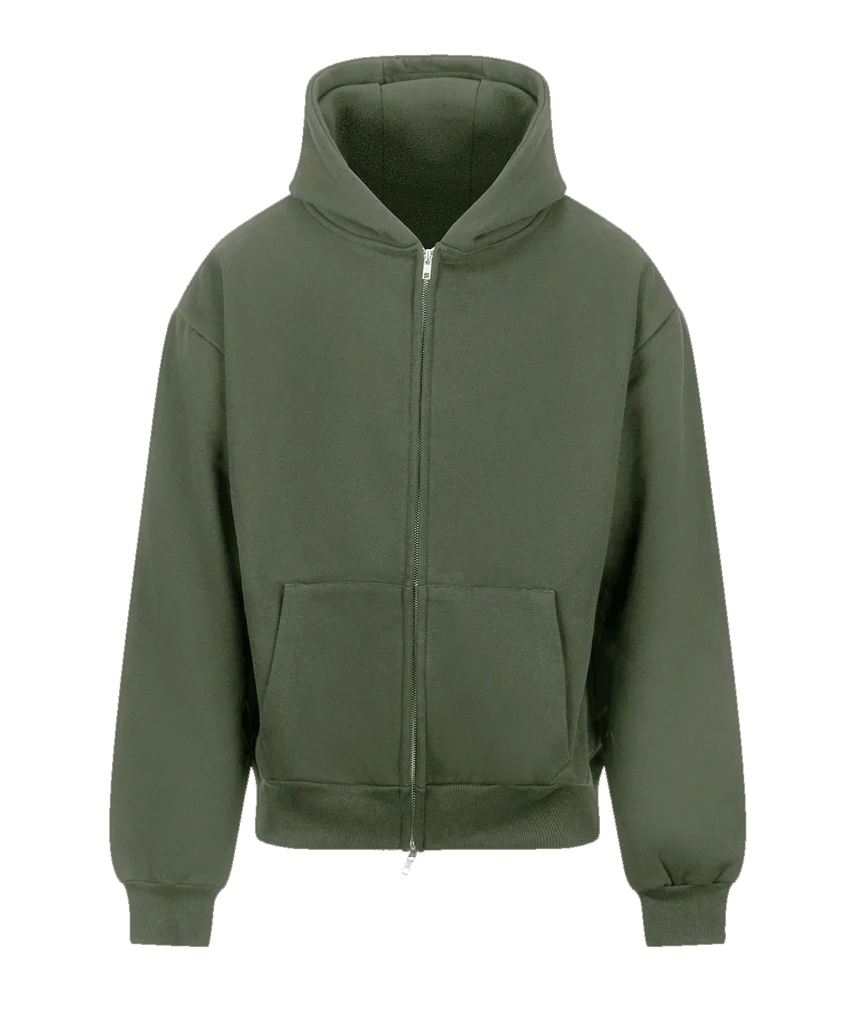Personalised heavyweight zip hoodie 440 g – Khaki