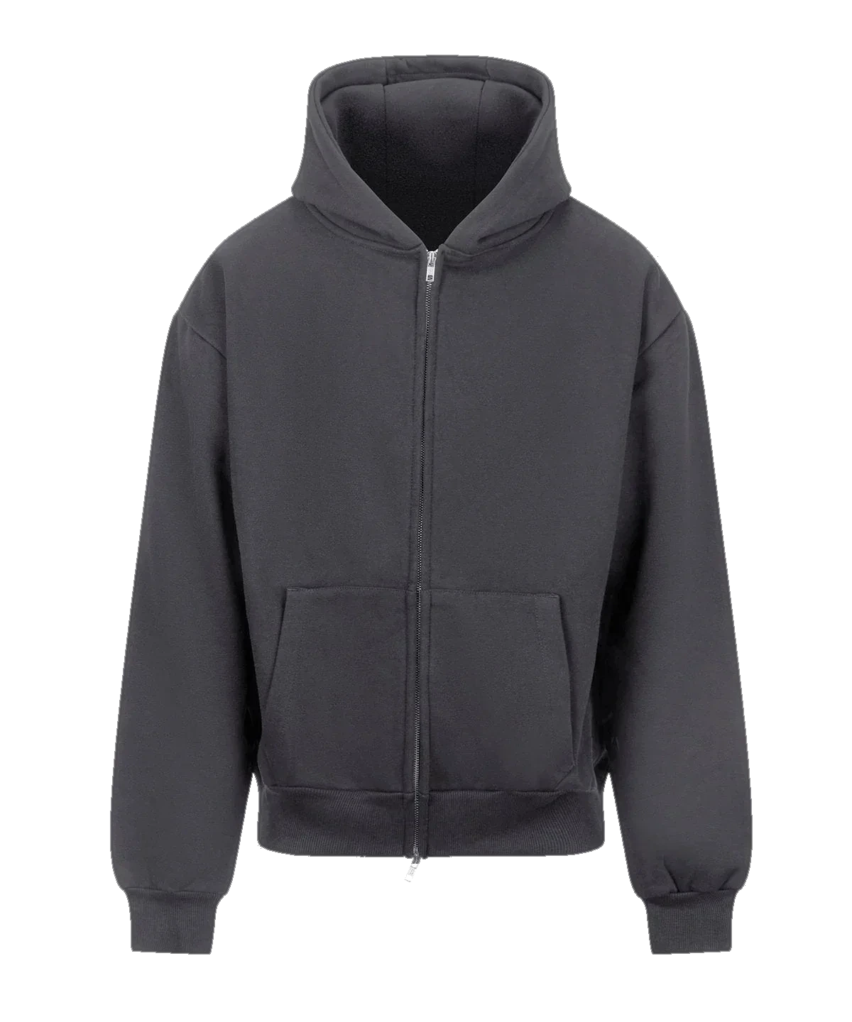 Personalised heavyweight zip hoodie 440 g – Charcoal
