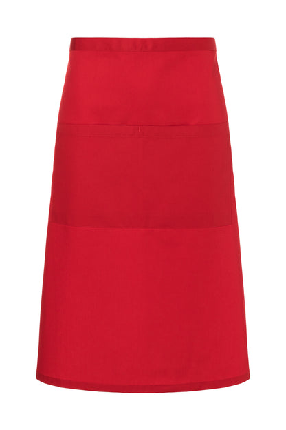 Tablier bistro avec poche Rouge