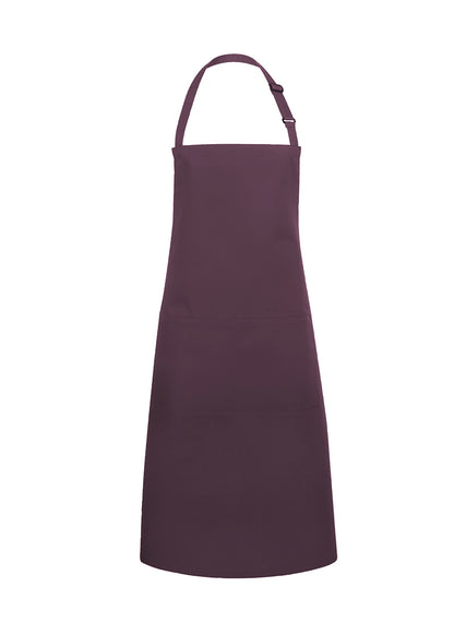 Tablier à bavette avec poche Aubergine
