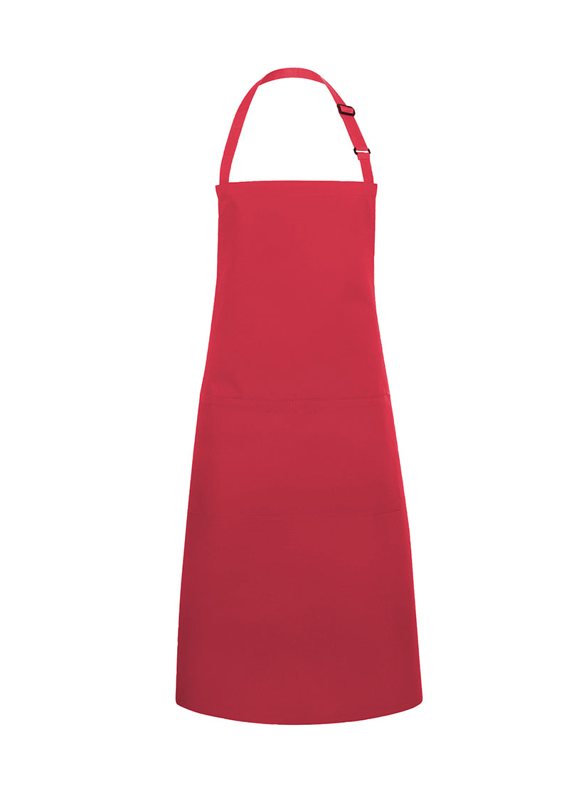 Tablier à bavette avec poche Framboise