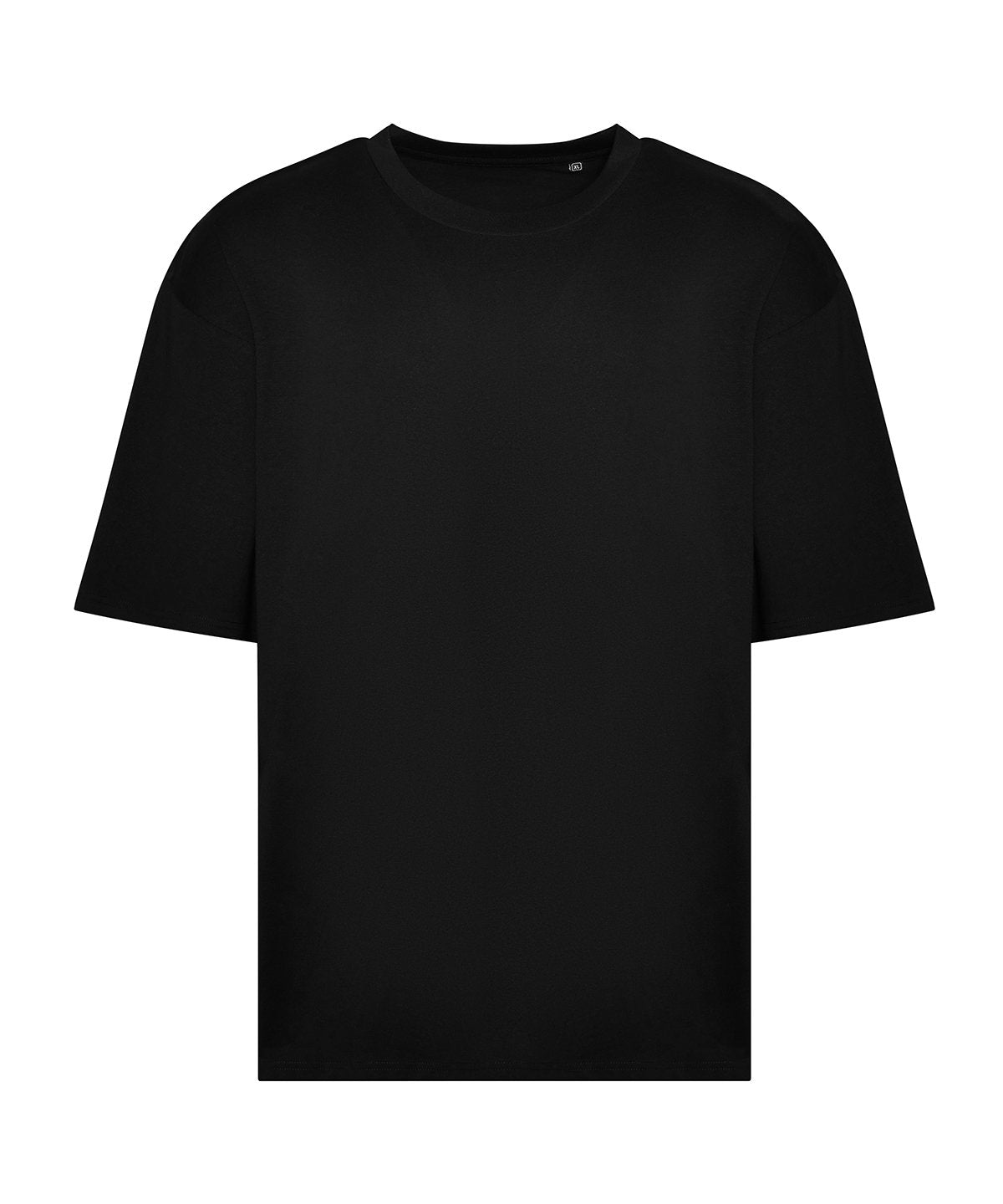 T-shirt oversize boxy 240 g personnalisé – Noir – vue de face