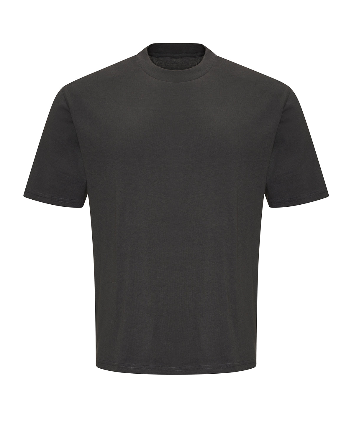 T-shirt oversize boxy 240 g personnalisé – Charbon – vue de face