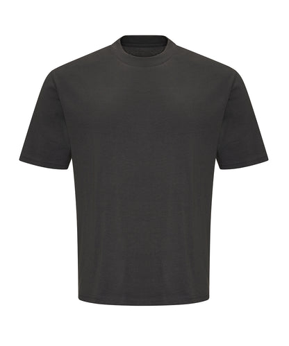T-shirt oversize boxy 240 g personnalisé – Charbon – vue de face