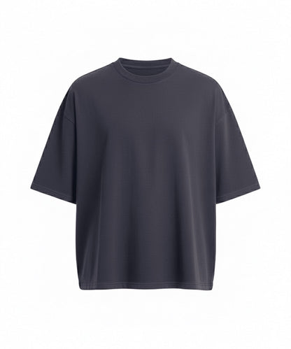 T-shirt court boxy 240 g Charbon