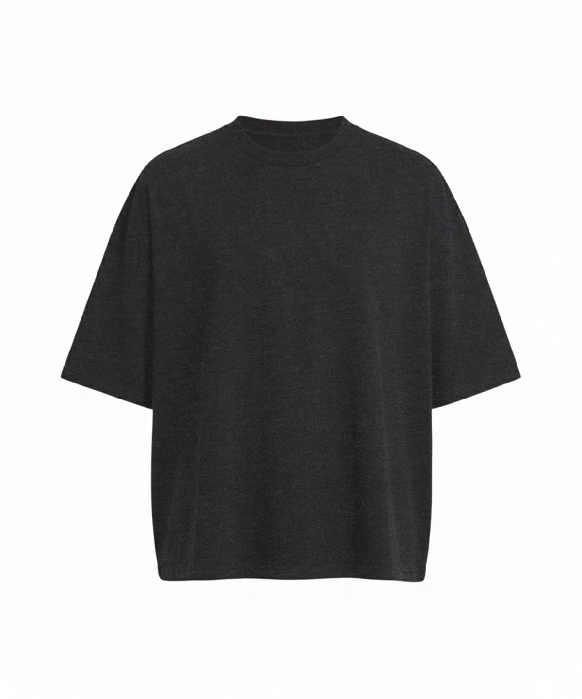 T-shirt court boxy 240 g Noir délavé