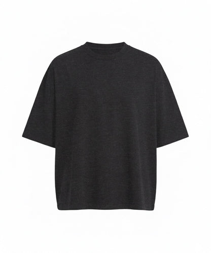 T-shirt court boxy 240 g Noir délavé