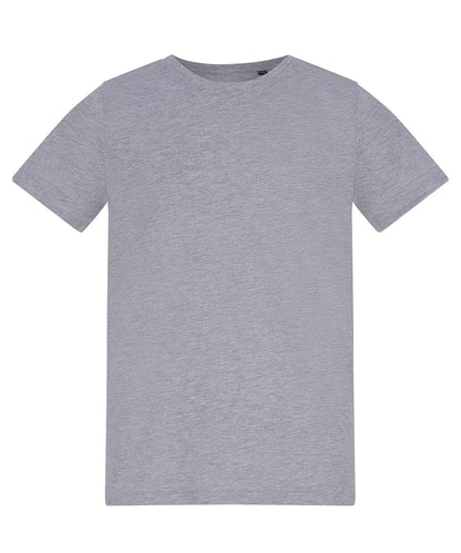 T-shirt enfant coloré personnalisé – Gris chiné – vue de face