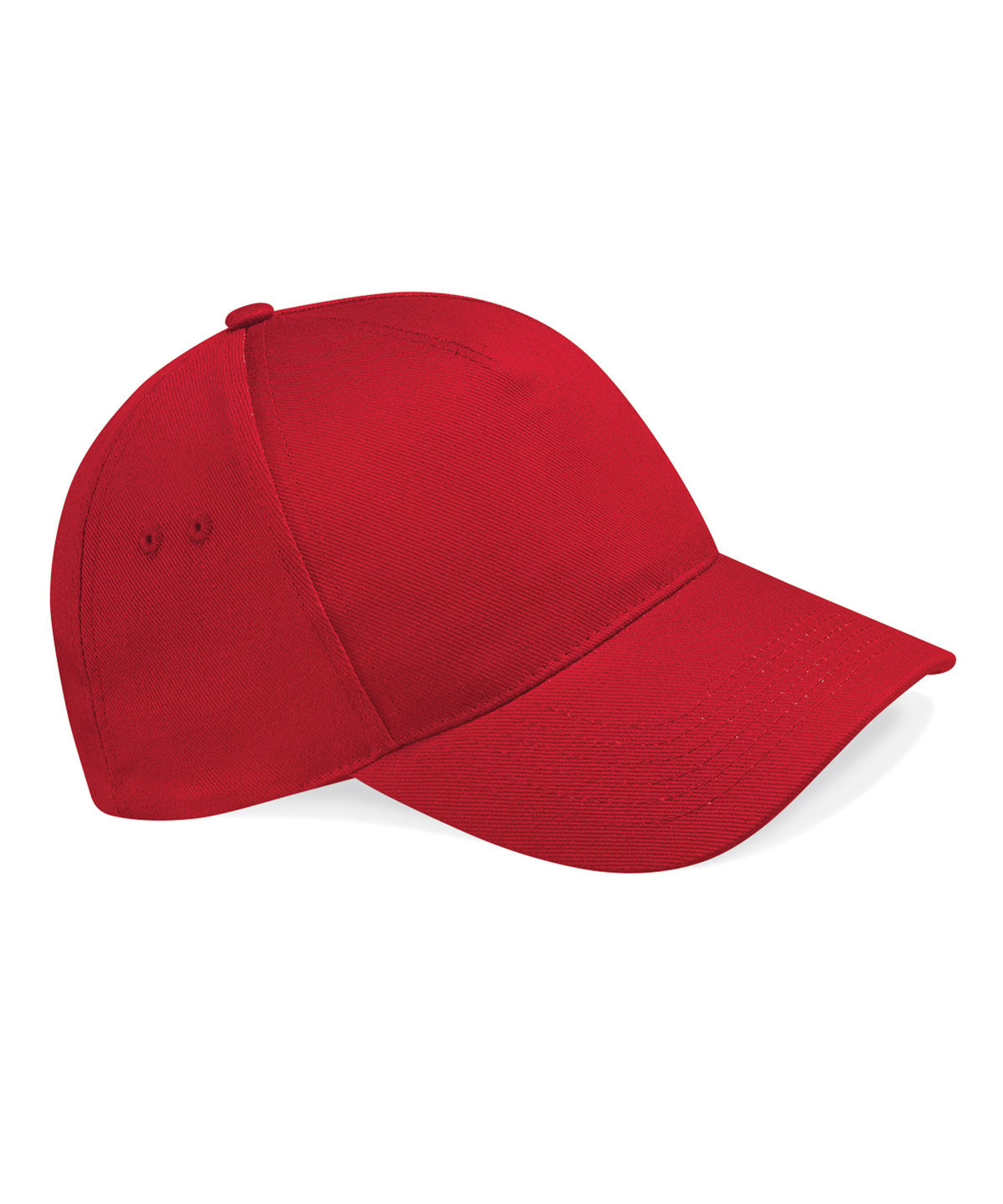 Casquette 5 panneaux personnalisée – Rouge – vue de face