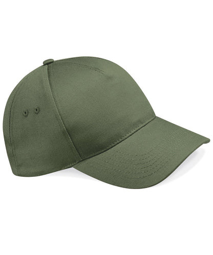 Casquette 5 panneaux personnalisée – Vert olive – vue de face