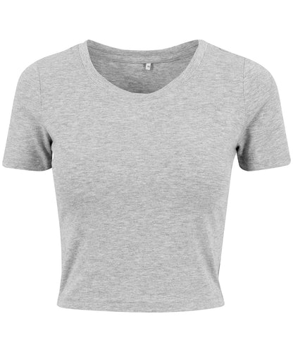 Crop top femme Gris chiné