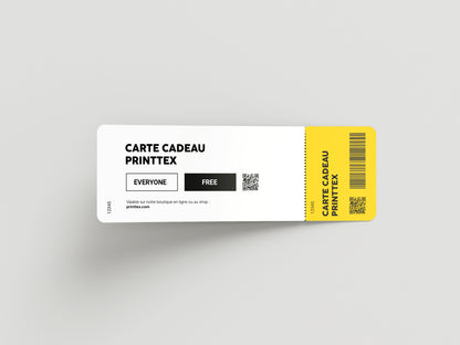 Carte cadeau Printtex à offrir pour personnaliser un vêtement